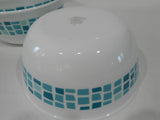 ❤️ 1 Corelle PRECIOUS COLORS 28-oz SOUP BOWL 6.25" Mosaic Tiles SEAGLASS TURQUOISE