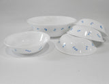 ❤️ 5-pc Corelle PROVINCIAL BLUE SNACK SET 1-Qt Serving & 10-oz Dessert / Fruit Bowls
