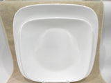NEW Corelle Square PURE WHITE *Upick: 10.5" DINNER or 9" LUNCH Plate / Vivid Dazzling