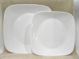 NEW Corelle Square PURE WHITE *Upick: 10.5" DINNER or 9" LUNCH Plate / Vivid Dazzling