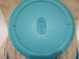 PYREX Pro Deluxe ROUND 12 Cup / 3 Qt DISH & COVER 10"x3.5" Turquoise 8202