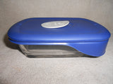 PYREX Pro Deluxe 8210 RECTANGULAR 2 Cup 1.875 STORAGE DISH & Blue VENT COVER