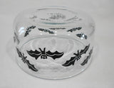 ❤️ New 2013 PYREX 4 Cup BLACK BATS 1-Qt Storage BOWL Creepy Spooky Halloween