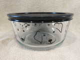 Pyrex MY BEST FRIEND 4 Cup Glass Storage Bowl & Cover *ADORABLE PUPPY DOG FACES