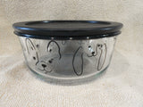 Pyrex MY BEST FRIEND 4 Cup Glass Storage Bowl & Cover *ADORABLE PUPPY DOG FACES
