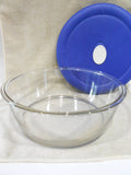 New PYREX Pro Deluxe ROUND 12 Cup / 3 Qt DISH & COVER 10" x 3.5" Royal BLUE 8202