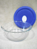 New PYREX Pro ROUND 5 Cup Glass DISH & Vented ROYAL BLUE Plastic Cover 8201