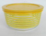 PYREX Stripes MEMORY LANE 4 Cup Storage Bowl CHOOSE: GREEN RED WHITE BLUE YELLOW