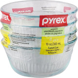 ❤️ NEW 4 PYREX 10-oz Glass CUSTARD CUPS Bake Prep Dessert Clear Side Dish #464