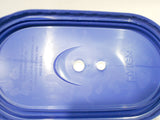 ❤️ 8300 / 8301 PYREX Storage 2 Cup DIVIDED Glass DISH w/ BERRY PINK or BLUE VENT Cover