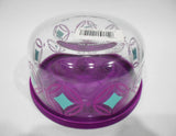 ❤️ NEW Pyrex DIAMONDS 4 Cup STORAGE BOWL & COVER Turquoise Purple Accents