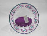 ❤️ NEW Pyrex DIAMONDS 4 Cup STORAGE BOWL & COVER Turquoise Purple Accents