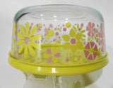 ❤️ NEW PYREX 4 Cup FLOWER POWER Storage Bowl RETRO FLORAL Yellow Pink Petals
