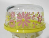 ❤️ NEW PYREX 4 Cup FLOWER POWER Storage Bowl RETRO FLORAL Yellow Pink Petals