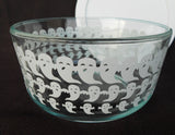 ❤️ 6-pc PYREX Halloween 4-Cup STORAGE BOWLS w/Covers 1-Qt Pumpkins, Ghosts & Bats