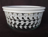 ❤️ 6-pc PYREX Halloween 4-Cup STORAGE BOWLS w/Covers 1-Qt Pumpkins, Ghosts & Bats