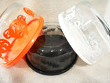 6-pc PYREX Halloween 4-Cup STORAGE BOWLS w/Covers 1-Qt Pumpkins Ghosts Bats