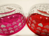1 PYREX Love 4 CUP Storage Bowl WHITE VALENTINE HEARTS *Choose RED or PINK COVER