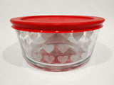 1 PYREX Love 4 CUP Storage Bowl WHITE VALENTINE HEARTS *Choose RED or PINK COVER