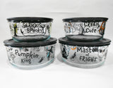 ❤️ 8-pc PYREX Nightmare Before Christmas HALLOWEEN Storage Set FRIGHT SPOOKY