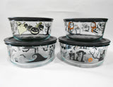 ❤️ 8-pc PYREX Nightmare Before Christmas HALLOWEEN Storage Set FRIGHT SPOOKY