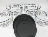 ❤️ 8-pc PYREX Nightmare Before Christmas HALLOWEEN Storage Set FRIGHT SPOOKY