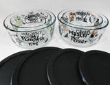 ❤️ 8-pc PYREX Nightmare Before Christmas HALLOWEEN Storage Set FRIGHT SPOOKY