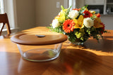 PYREX Pro Deluxe OVAL 12 Cup / 3 Qt Glass DISH & Gold Vent Cover 8501