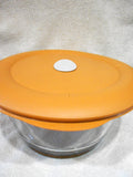 PYREX Pro Deluxe OVAL 12 Cup / 3 Qt Glass DISH & Gold Vent Cover 8501