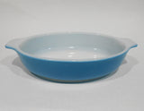 PYREX 10-oz HORIZON BLUE PIXIE Corning 700 ml AuGratin Dish Milkglass 7" Baker