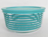 PYREX Stripes MEMORY LANE 4 Cup Storage Bowl CHOOSE: GREEN RED WHITE BLUE YELLOW