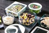 ❤️ 10-pc PYREX ULTIMATE Food Storage Container Set WHITE SILICONE & GLASS LIDS