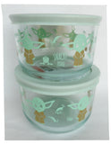 ❤️  2 Pyrex STAR WARS BABY YODA 4 Cup Storage Bowls MADALORIAN The Child Yumm & Snack