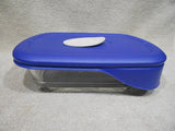PYREX Pro Deluxe 8210 RECTANGULAR 2 Cup 1.875 STORAGE DISH & Blue VENT COVER