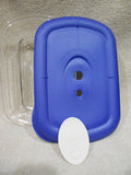 PYREX Pro Deluxe 8210 RECTANGULAR 2 Cup 1.875 STORAGE DISH & Blue VENT COVER