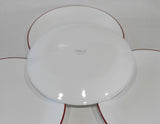 ❤️ 4 Corelle RED RIM DINNER PLATES 10.25" Christmas Holiday Deep Radiant Cherry