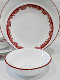 ❤️ 12-pc Corelle RED ROSE PARADE Dinnerware Set CHINESE New Year Flower Blossoms