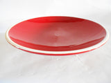 ❄️ SNOWFLAKE RED WHITE Stoneware COVERED CASSEROLE 10x5 Winter Holiday Bake