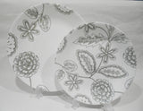 1 CORELLE Vive REMINISCE Choose: 10.25 DINNER or 8.5 LUNCH PLATE Gray Floral Motifs