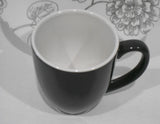❤️ New CORELLE REMINISCE / FARMSTEAD 13-oz MUG Stoneware Cup DARK GREY GRAY