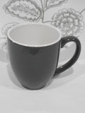 ❤️ New CORELLE REMINISCE / FARMSTEAD 13-oz MUG Stoneware Cup DARK GREY GRAY