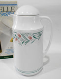 ❤️ NEW Corelle Corning ROSEMARIE 1-Qt Thermal SERVING CARAFE Hot Cold Coffee Tea