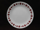 1 Corelle RUDOLPH 10.25" DINNER PLATE Christmas Holiday Crimson Red Snowflakes