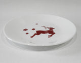 ❤️ 1 Corelle RUDOLPH 6.75"  BREAD PLATE Appetizer SANTA'S Holiday RED REINDEER