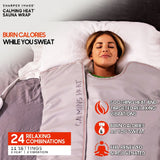 ❤️ Sharper Image FULL BODY SAUNA WRAP Spa-Like Infrared Calming Heat MASSAGE