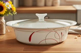 CORELLE Corningware 2-Qt SPLENDOR Oval 13x9 Stoneware Roaster Casserole Dish