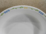 CORELLE SECRET GARDEN Vitrelle Glass PIE PLATE 10.25" Multi Dish Blue & Yellow Floral