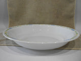 CORELLE SECRET GARDEN Vitrelle Glass PIE PLATE 10.25" Multi Dish Blue & Yellow Floral
