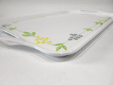 Corelle SECRET GARDEN Melamine 19x11 RECTANGULAR TRAY Serving Blue Yellow Floral