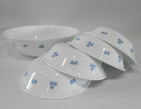 ❤️ 5-pc Corelle SECRET GARDEN SNACK SET Blue 1-Qt Serving & 10-oz Dessert Bowls